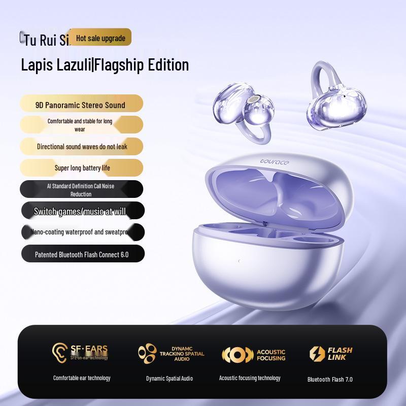 Bluetooth In-Ear Bone Conduction Earphones with AI Translation, Sports-Grade Noise Reduction, and Extended Battery Life