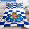 Set Biancheria da Letto Morbido Stampato Design FC Porto 3 Pezzi, Include 1 Federa Copripiumino e 2 Federe Federe Perfetto per Camera da Letto, Dormitorio, Regalo per Fan