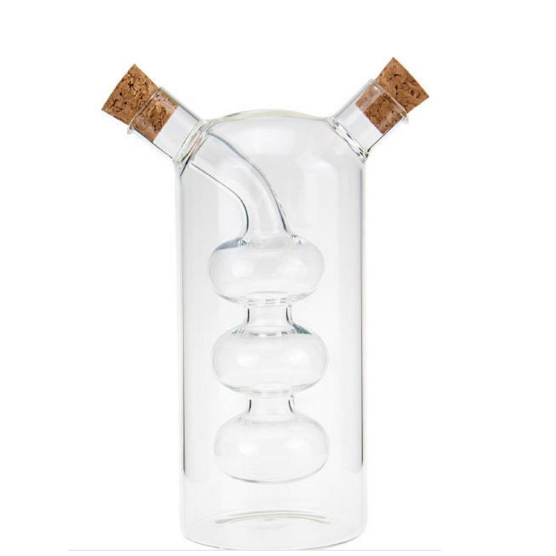 

2-в-1 двухслойная бутылка для соуса, масла, уксуса, стеклянная бутылка для приправ, герметичные бутылки для хранения на кухне, банки, кухонные принадлежности