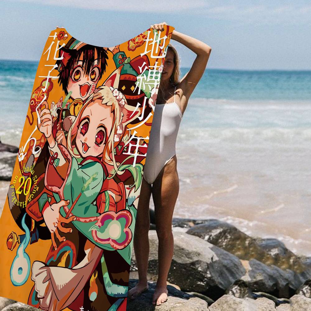 Animation T-Toilet-bound Hanako-kun Microfiber Beach Towel Mountain Climbing Yoga Beach Swimming Running Absorbent Soft Towel