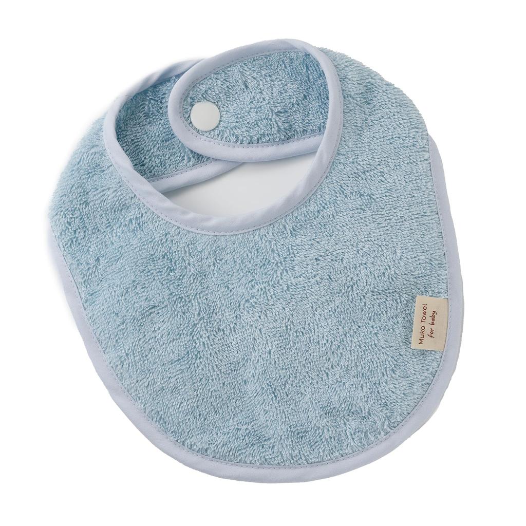 Muco Towel Organic Made in Japan with Senshu and Bib, Towel, 100% Cotton, Soft, Absorbent, Quick-Drying (Aqua Blue)