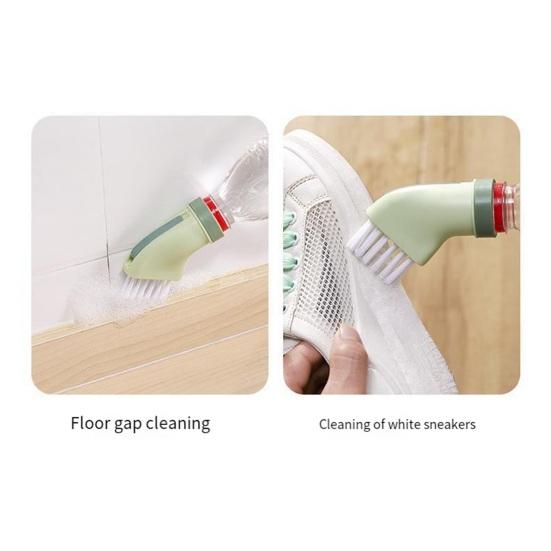 2 Stück Reinigungsbürste Multifunktions-Rillenreiniger 2 in 1 Flexible Flaschenbürste Fensterritzen Spülbeckenabflüsse Duschwinkel Tiefenreinigung