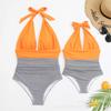 Skinny Swimsuit Women's One-piece Sexy Gradual Change Neck Backless Swimsuit Women