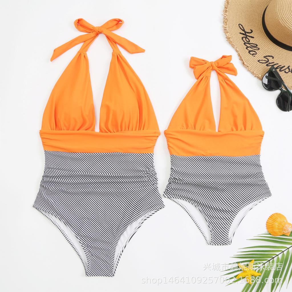 Skinny Swimsuit Women's One-piece Sexy Gradual Change Neck Backless Swimsuit Women