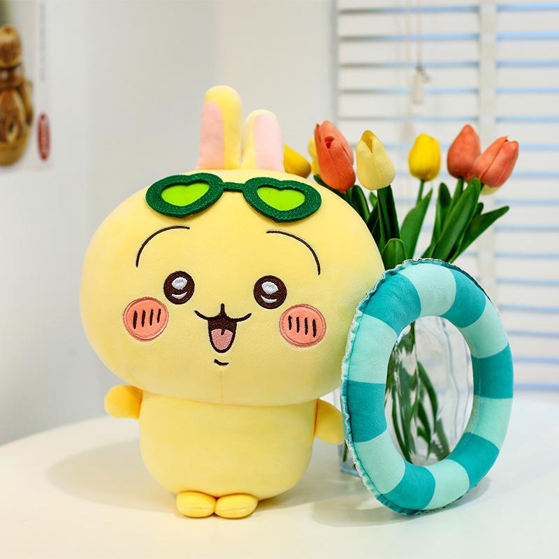 Swimming ring Jiyika wow chiikawa doll plush toy Usaki doll rag doll for girls gift