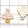 20 Colorful Cartoon House & Mushroom Enamel Alloy Charms for DIY Jewelry