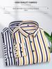 Men's 2025 Elastic Striped Long-Sleeve Slim Fit Korean Shirt - Business Casual, Non-Iron, Comfortable.