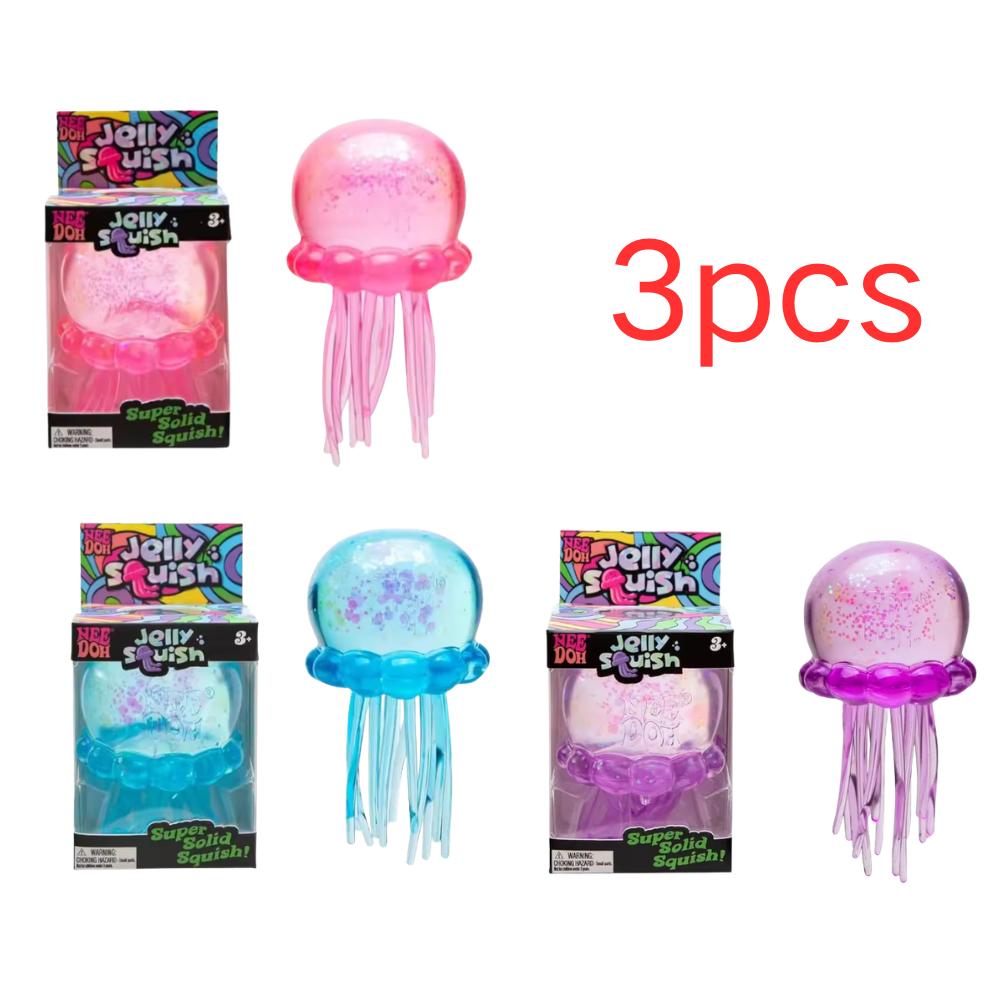 Verschiedene Farben Needoh Quallen Fusselball Squishy Niedliches Quallen Design Stressabbau Entspannung Spiel Spaß Spielzeug Geschenk