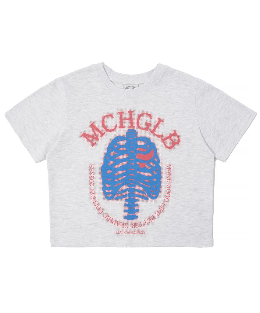 MATCHGLOBE In-Played Bonds Crop Tee (Melange)
