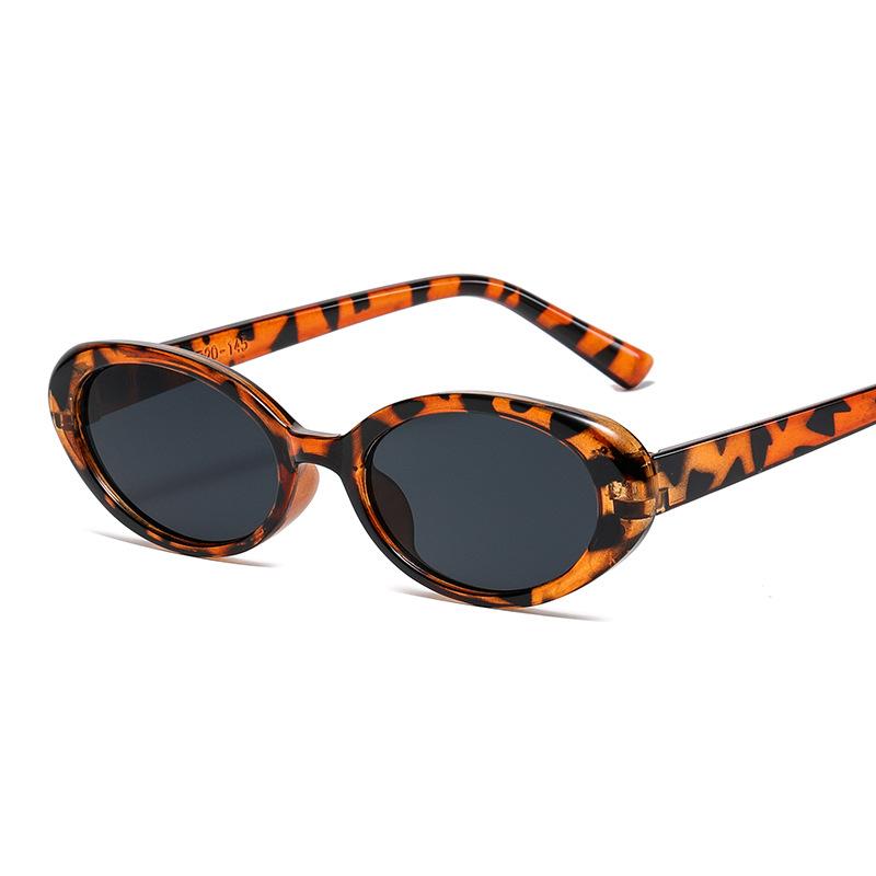 

European and American fashion street sunglasses, oval sunglasses ins small frame, transparent sunglasses