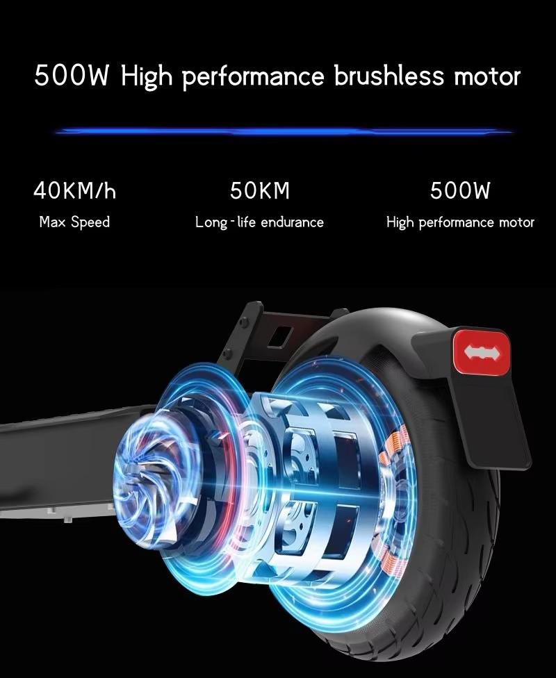 EU  Electric Scooter 2026 Peak 1100W 48V 13AH Max Speed 40km/h Max Range 50KM New  DT08 10inch Off Road  Escooter Foldable