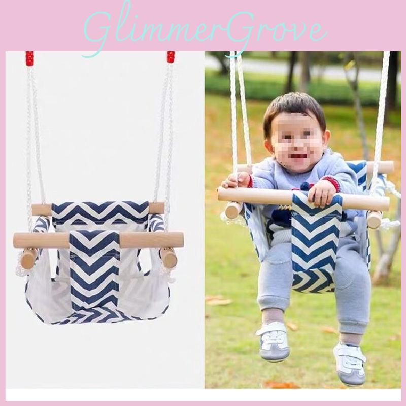 Baby Swing Indoor Outdoor With Cotton Linen Material For Toddler Development