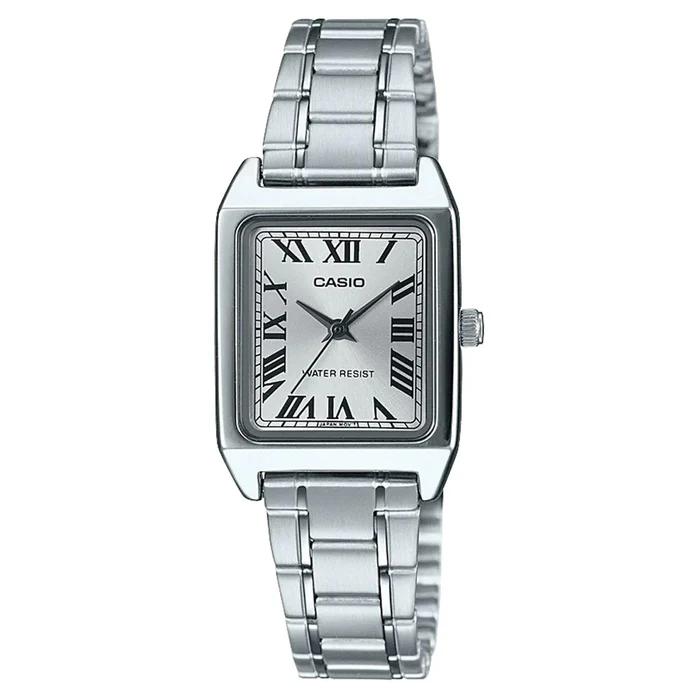 Casio Stainless Steel Silver White Dial Women`s Watch - LTP-V007D-7B / Vintage, Classic Watch, Original Casio