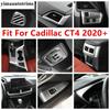 ABS Matt Front-Becherhalter-Panel / Lenkrad / Fensterheber / Griffschale Zierleisten Zubehör für Cadillac CT4 - 2024