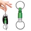 Aluminum Alloy Quick Release Swivel Keychain Detachable Pull Apart Metal Keychain Dual Split Keychains EDC Tool EDC Outdoor Tool
