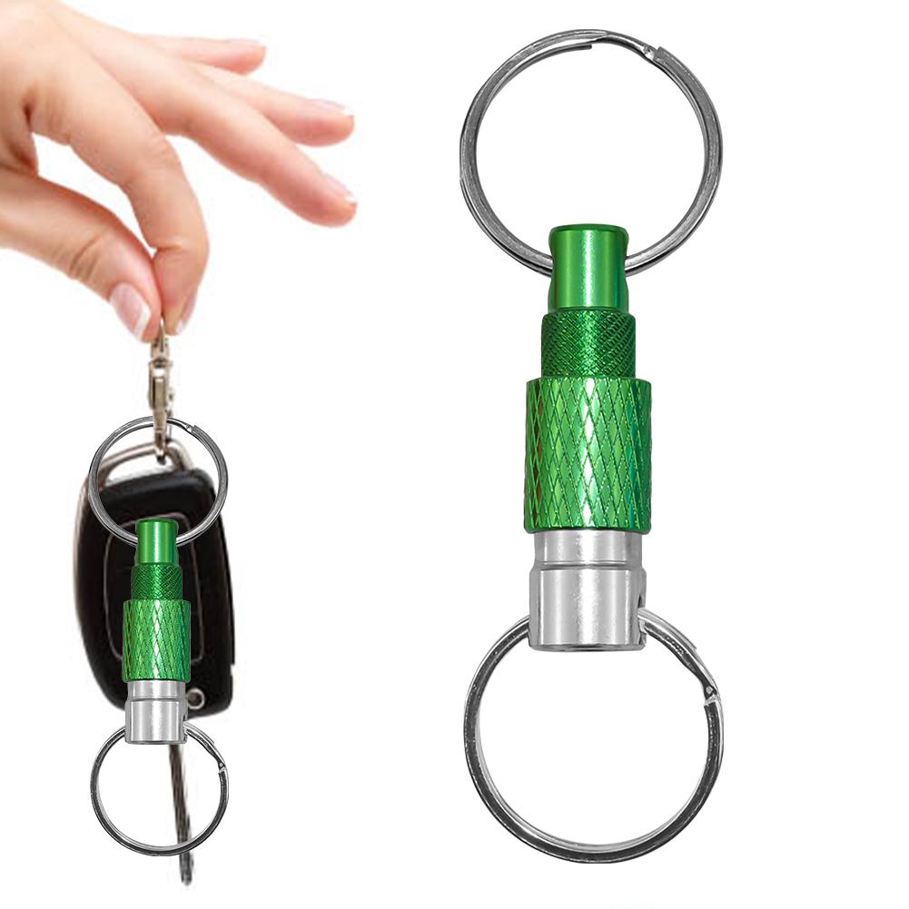 Aluminum Alloy Quick Release Swivel Keychain Detachable Pull Apart Metal Keychain Dual Split Keychains EDC Tool EDC Outdoor Tool