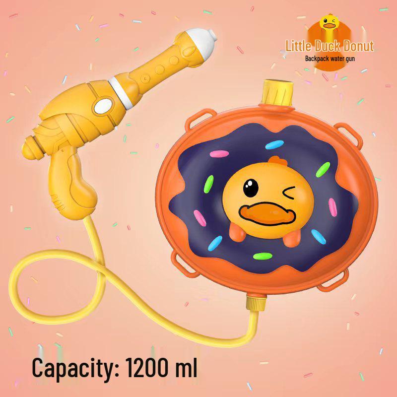 Kids Water Gun Backpack - Large Capacity Pull-Out Sprayer for Summer Beach Fun