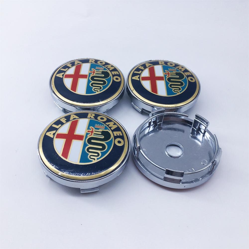 4Pcs 60mm T60 030 Wheel Hub Cover for Alfa Romeo Giulietta GT Mito Brera Giulia GTAM Car Logo Modification Hub Decoration Lhj566