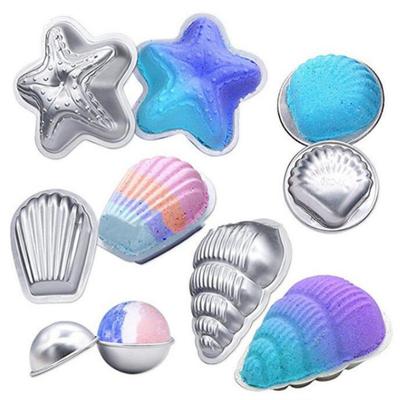 2Pcs Round Aluminium Alloy Bath Bomb Molds DIY Salt Ball Homemade Crafting Gifts Mold