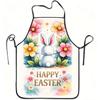 1pc Happy Easter Bunny and Floral Design Apron, Sturdy and Durable, Easy To Clean, Made of Polyester, Suitable for Kitchen Cooking, Gardening, Fruit P