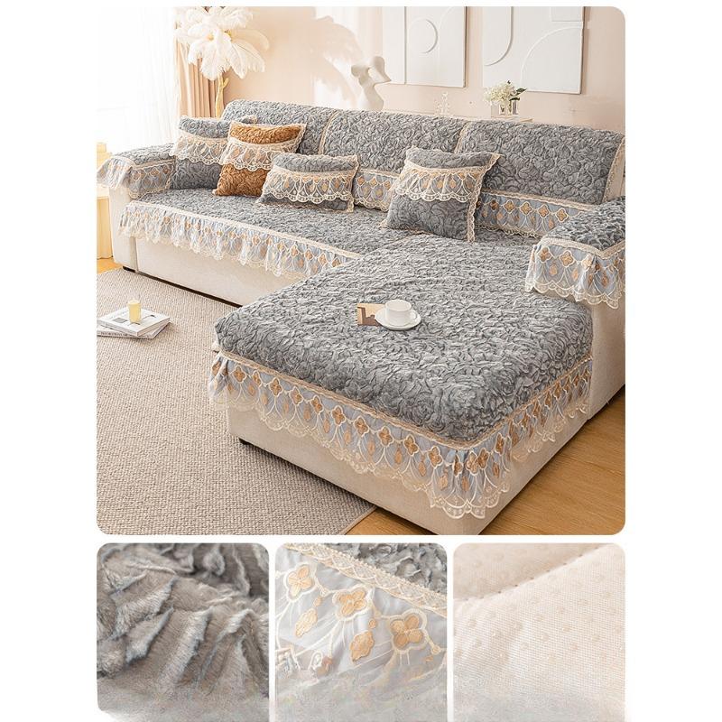 

Кремовый стиль, тисненая бархатная подушка для дивана, зимняя утолщенная кашемировая подушка для дивана с кроликом, теплая плюшевая подушка, чехол на подлокотник, полотенце 70*70