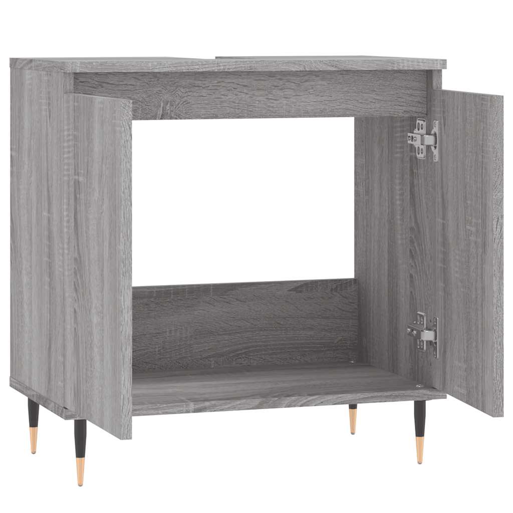 Bathroom Cabinet Gray Sonoma 58x33x60 cm Engineered Wood