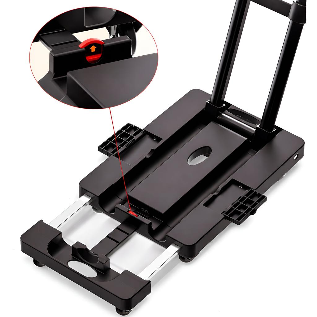 Nyana Home Foldable Extendable Trolley | 6 Swivel Wheels | Adjustable Base | Transport and Logistics
