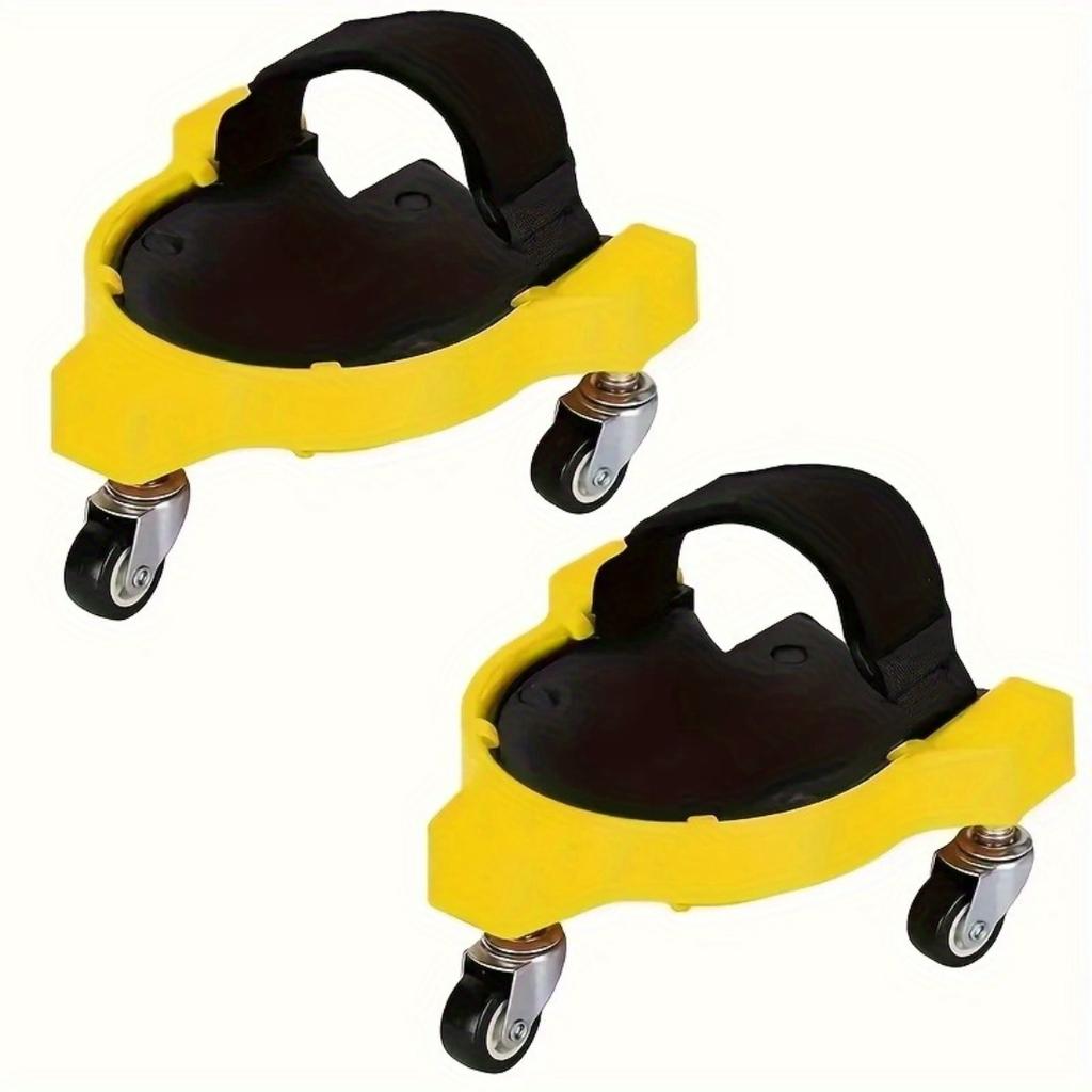 Confezione da 2 Ginocchiere Rotanti a 360 Gradi con Ruote, Design Robusto con Fibbia in Plastica Per Edilizia, Piastrellatura, Pittura, Pulizia, Protezione Lavorativa