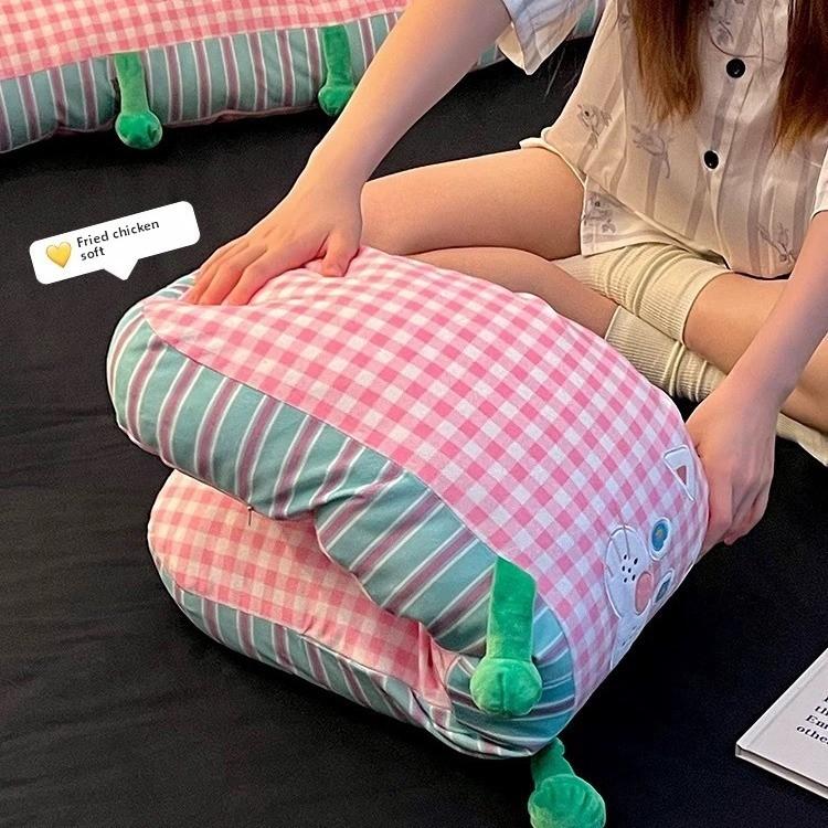 Pattern Checkered Plush Pillow Cartoon Cushion Toy Cartoon Decorations Doll
