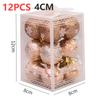 12/44PCS Christmas Balls Ornament Christmas Tree Gold Red Pink Ball Pendant Hanging Decor Christmas Decoration 2025 Navidad