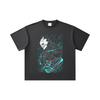 260 GSM Double Yarn 32 Count 100% Cotton Kaiju No 8 V8 Kafka Print Unisex Heavy Cotton T Shirt