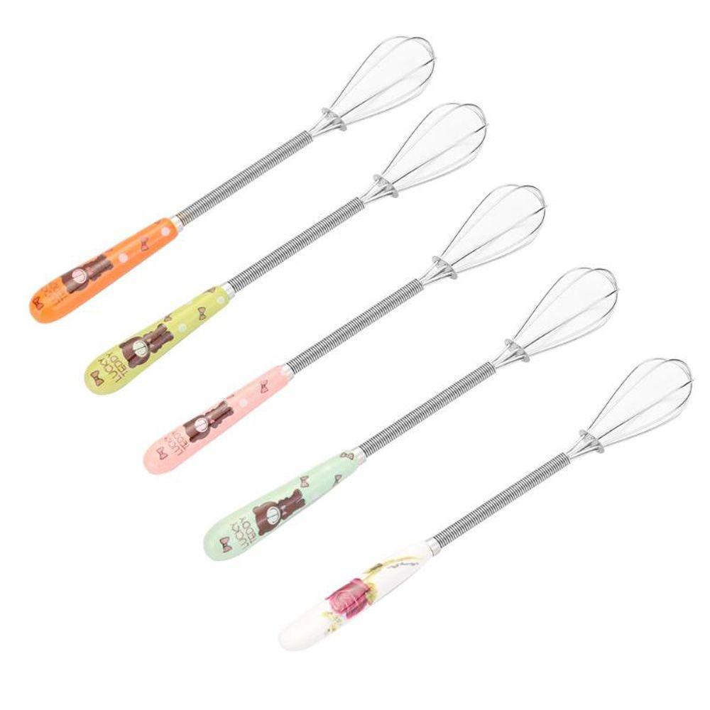 Cartoon Ceramic Handle Baking Tools Kitchen Accessories Egg Beater Stirring Whisk Blender Egg Mixer