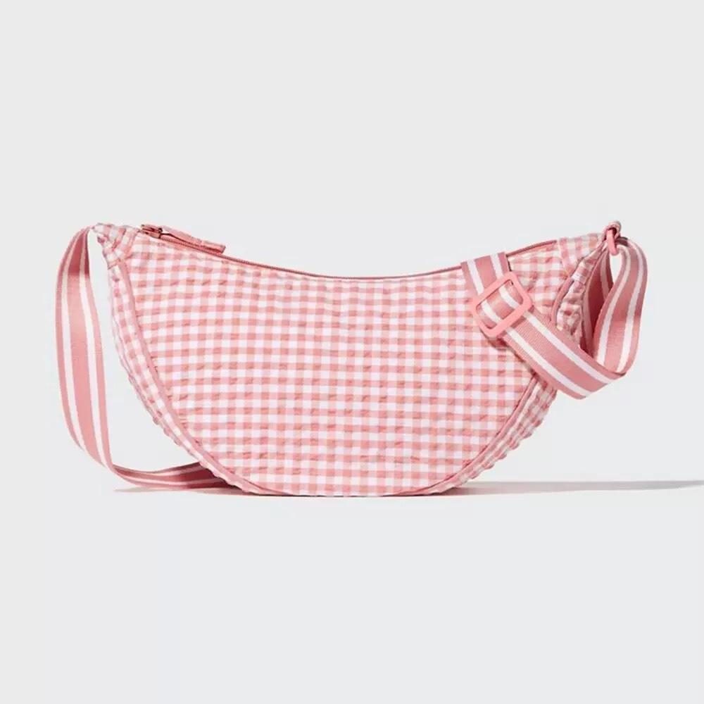 

Simple Design Women s Plaid Hobos Shoulder Bag Versatile Female Nyl Crossbody Bags Travel Girls Underarm Bag Handbags Purse рожевий