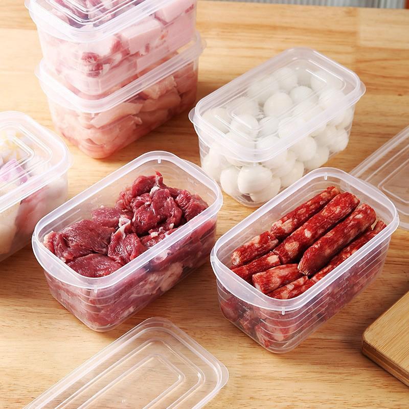 5Pcs Refrigerator Storage Box Freezing Vegetable Fruit Fridge Organizer Freeze Meat Fresh-Keeping Box With Lid For Kitchen