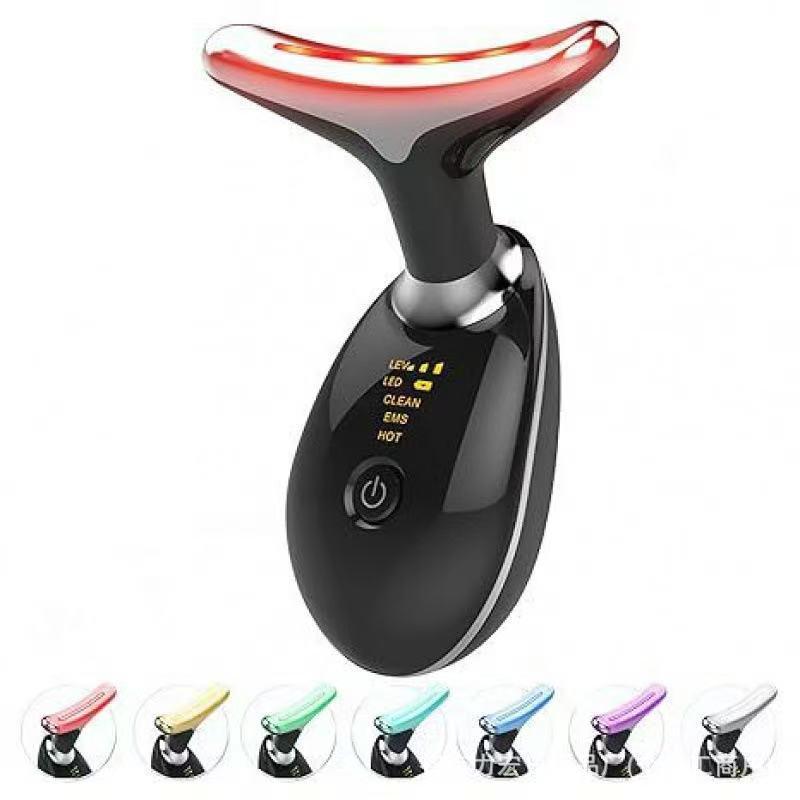 Neck and Face Vibrating Light Therapy Beauty Massager
