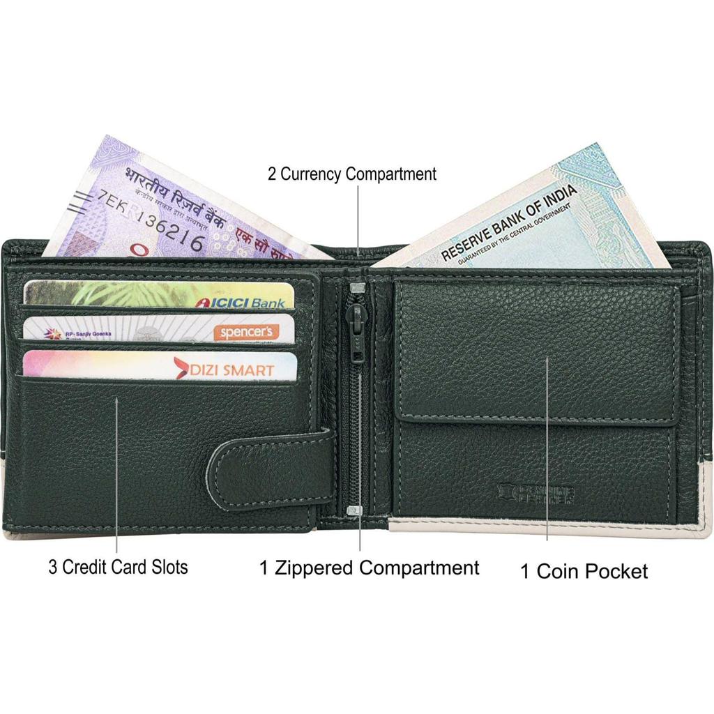 Men Casual, Formal, Travel, Trendy Genuine Leather RFID Wallet  (8 Card Slots)
