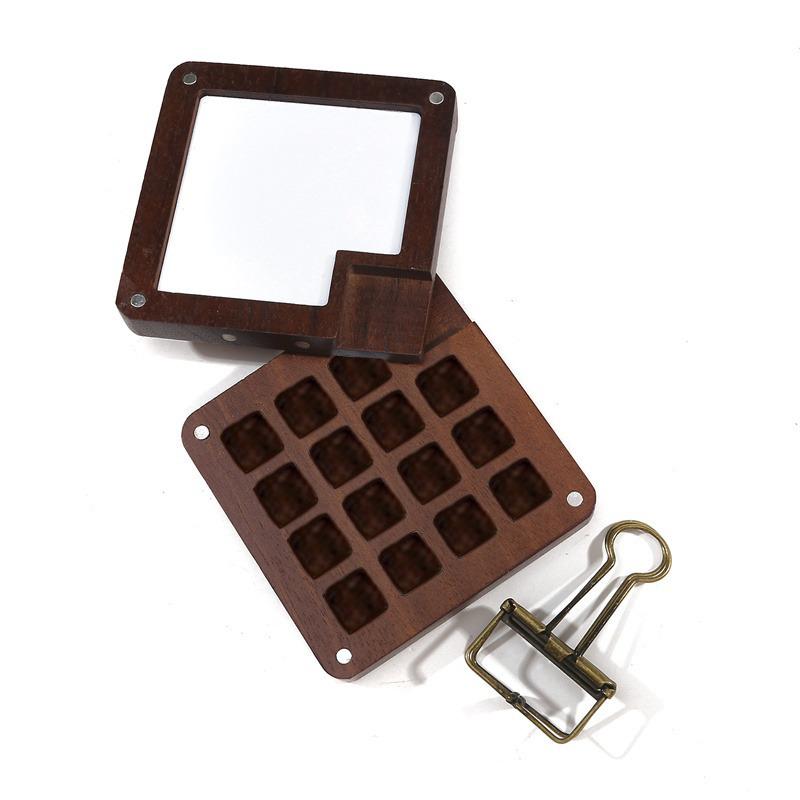 Art Supplies Empty Wooden Watercolor Palette Portable Mini Travel Watercolor Acrylic Paint Box Square Tray Box Art Painting