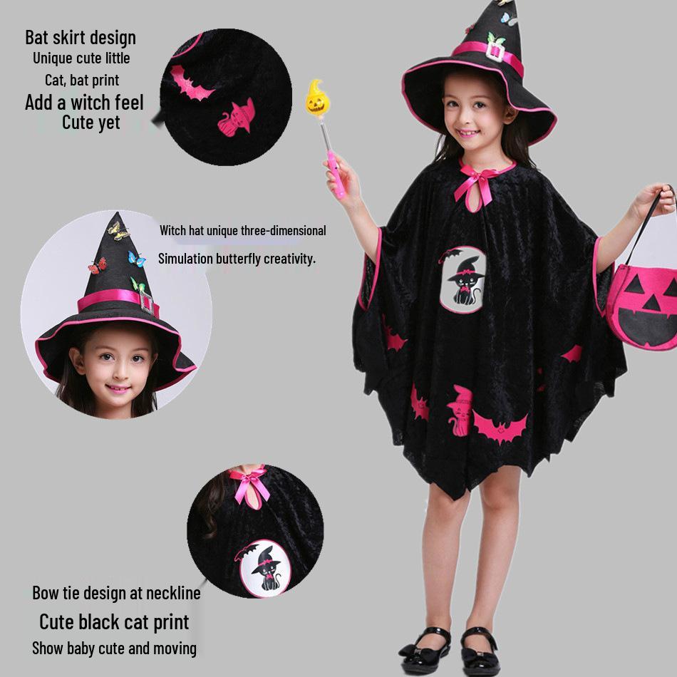 Children's Witch and Princess Halloween Costume Dress