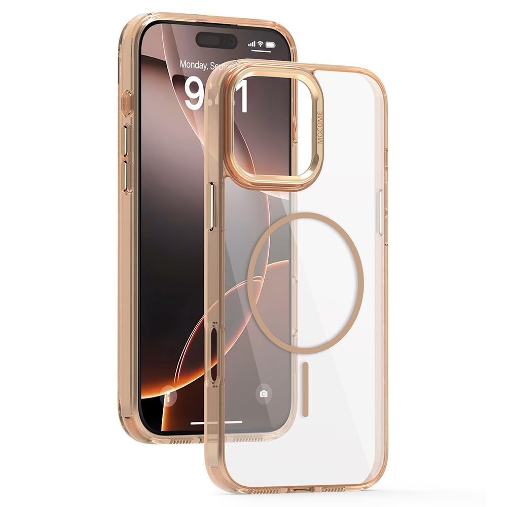 For iPhone 16 Pro Magnetic Clear Case TPU PC Protective Phone Cover