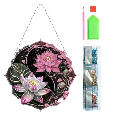 Acryl Diamant Art Hängender Anhänger Diamantmalerei Hängender Anhänger 5D DIY Diamantmalerei Punkte Anhänger für Fensterdekoration