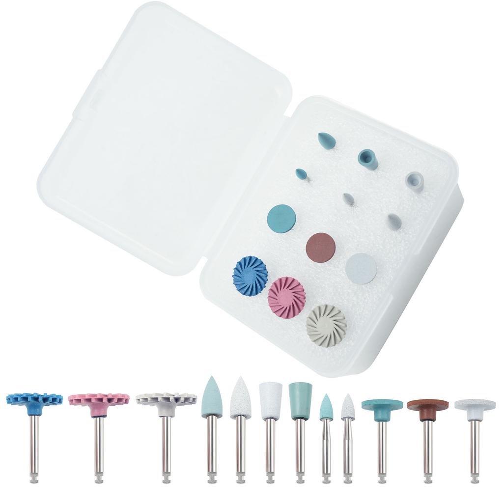6 szt./pudełko Dental Gumowy Polerka Kompozytowa Płaska Dental Polerująca Szczotka Polerowanie Żywicy Diamentowy System Krążek Ra 14 mm Zestaw Kół