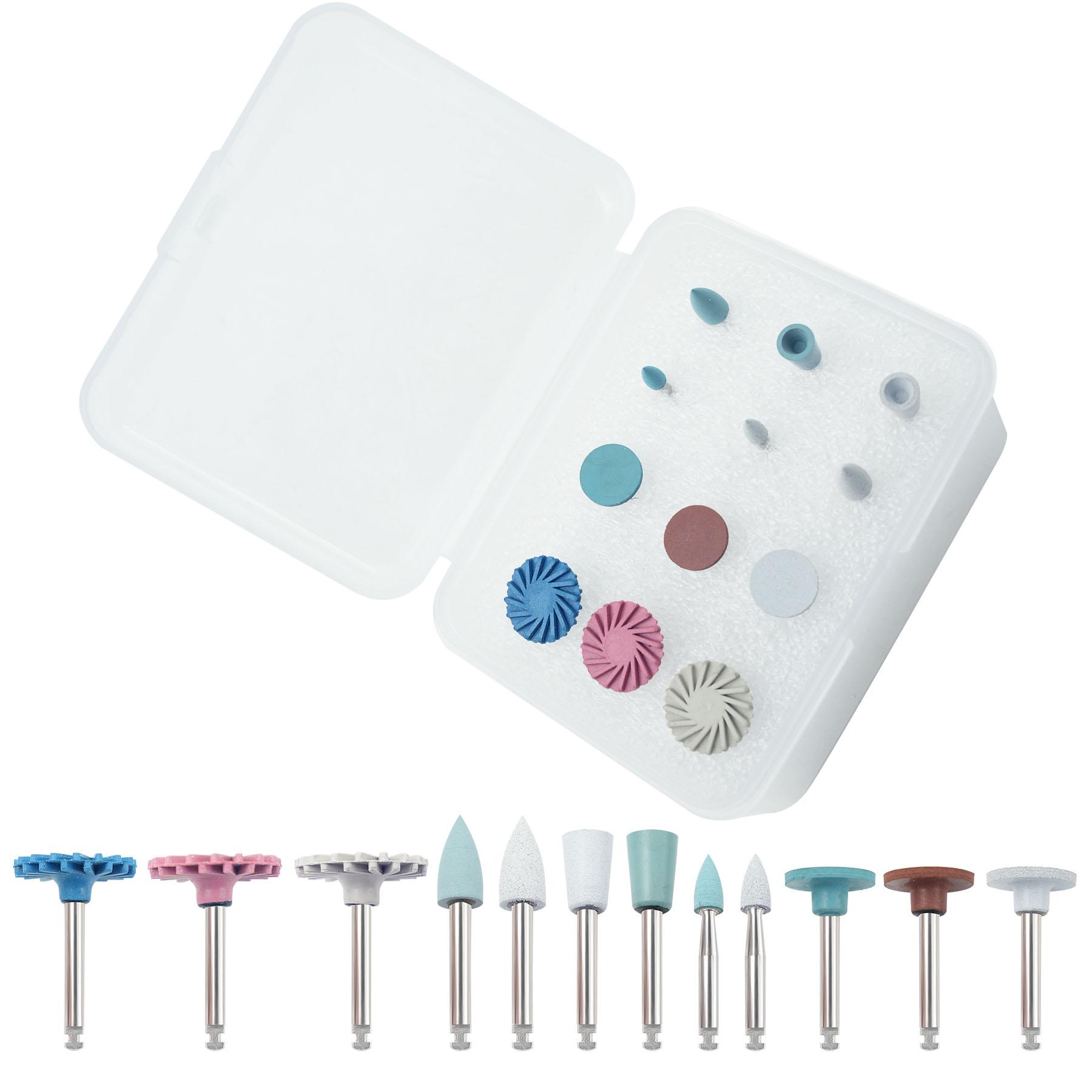 

6Pcs/Box Dental Rubber Polisher Composite Flat Dental Polishing Brush Resin Polishing Diamond System Ra Disc 14Mm Wheel Kit