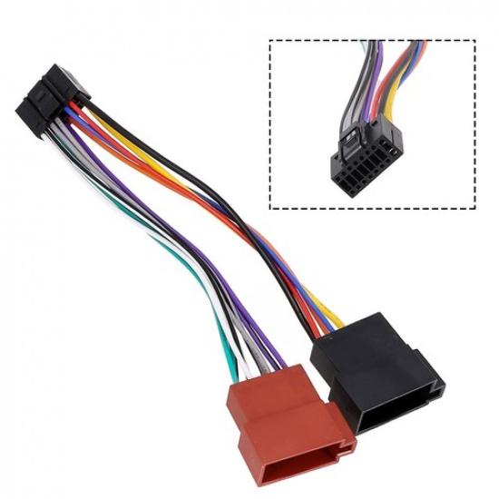 ISO Standard Harness For Audio For Plastic Replacement Stereo 16 Pin