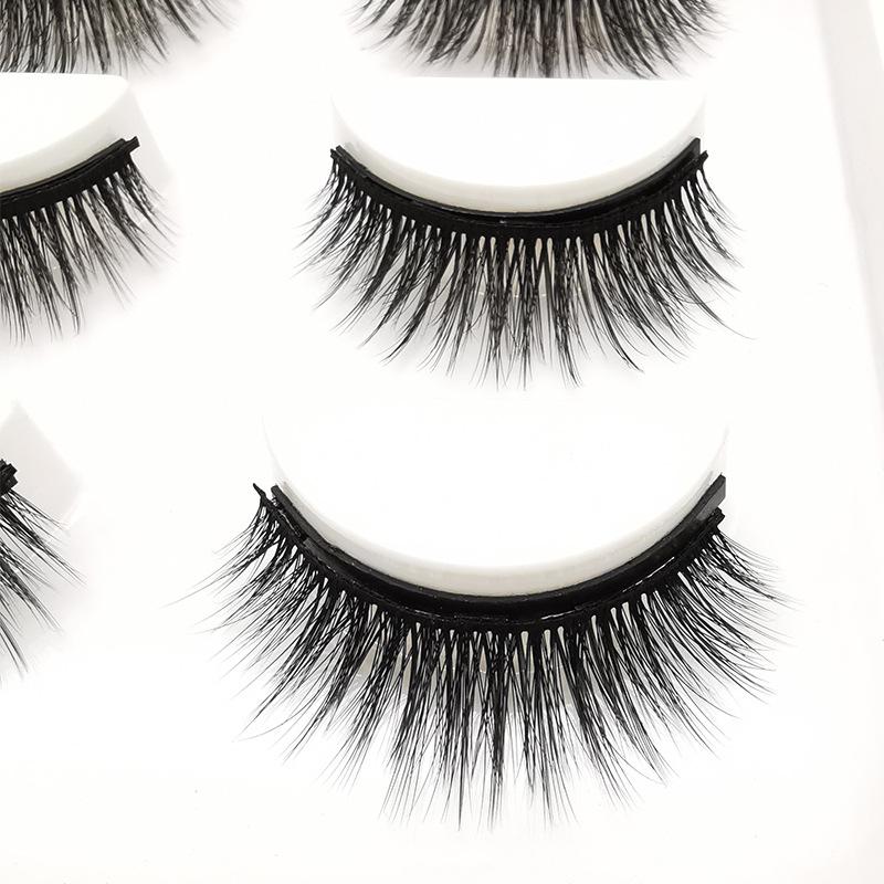 Cross-Border Magnetic Eyeliner Set: 3 Pairs of False Lashes with Adhesive-Free Magnetic Glue