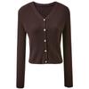 Sancai Women's Slim-Fit Short Knit Cardigan