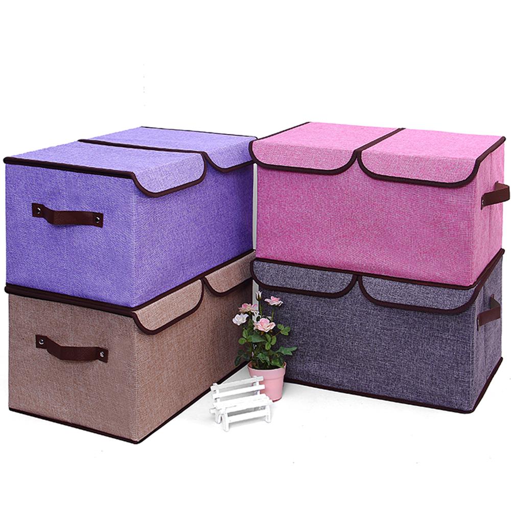 Buy Double-Cover Dual Cap Storage Box Cotton And Linen Receipt Boxes ...