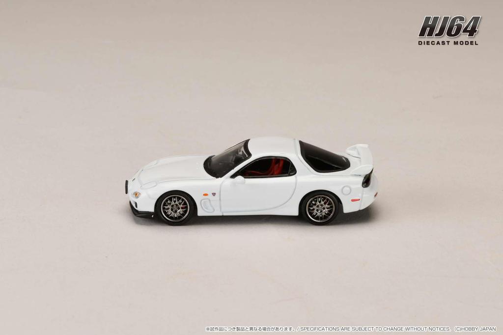 Mazda SPIRIT R TYPE A with Engine Display Pure White 1/64 RX-7 (FD3S) Model,