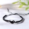 1 Pair Chinese Style Taichi Bracelets Bagua Yin and Yang Taichi Friend Bracelet Handmade Black&White Taichi Hand Rope Schoolgirl