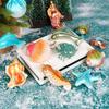 Hand-Painted Ocean Series Glass Ornaments for Christmas Tree & Window Display