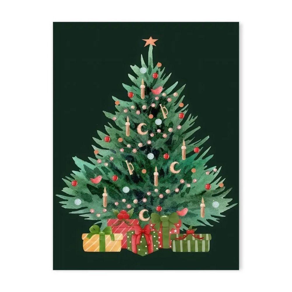 Vintage Christmas Metal Wall Decoration, Holiday Sticker Sign